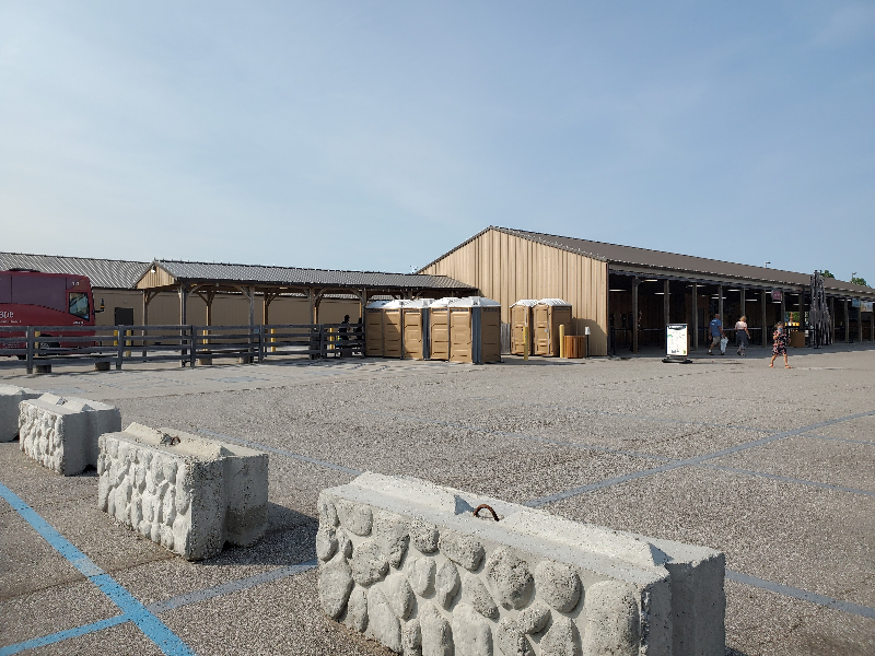 ark encounter parking lot ticket building and bus loading