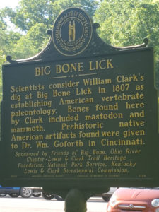 Historic sign for Big Bone Lick