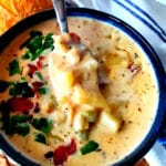 creamy clam chowder spiced with cajun seasoning